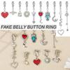 Umbilical Navel Rings Faux Piercing Navel Clip on Body Jewelry Fake Belly Rings Belly Button Rings