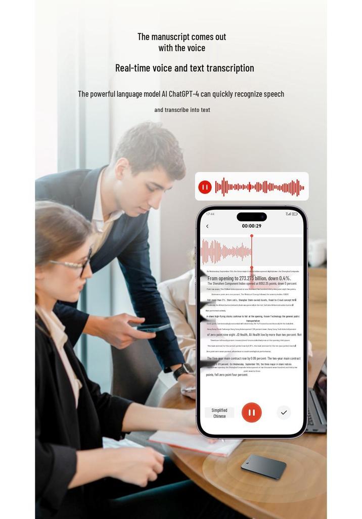 A3 ChatGPT Умный ИИ Диктофон и Переводчик
