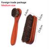 Long Handle Cleaning Oiling Brush Horsehair Shoes Polish Brushes Kit Leather Shoe Boots Care Clean Applicators