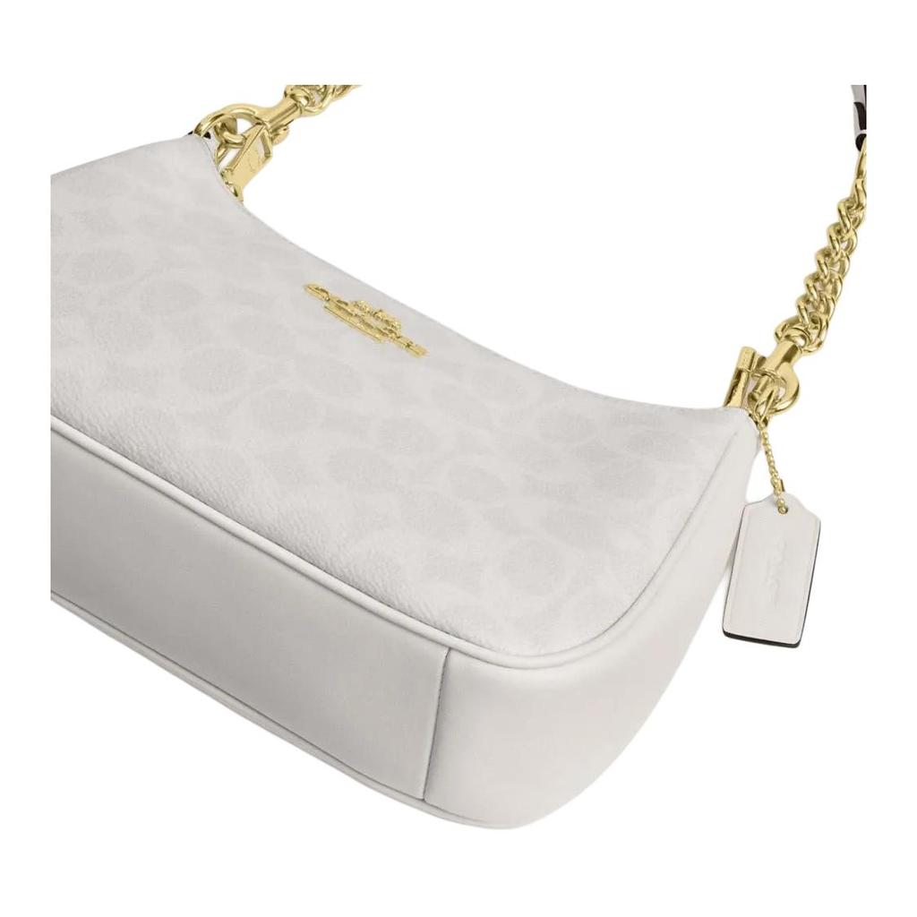 Coach Сумка через плечо Teri 25, средняя, женская, из искусственной кожи, с микрологотипом бренда, съемным плечевым ремнем, цвет Меловой-Белый CV933-IMXU5