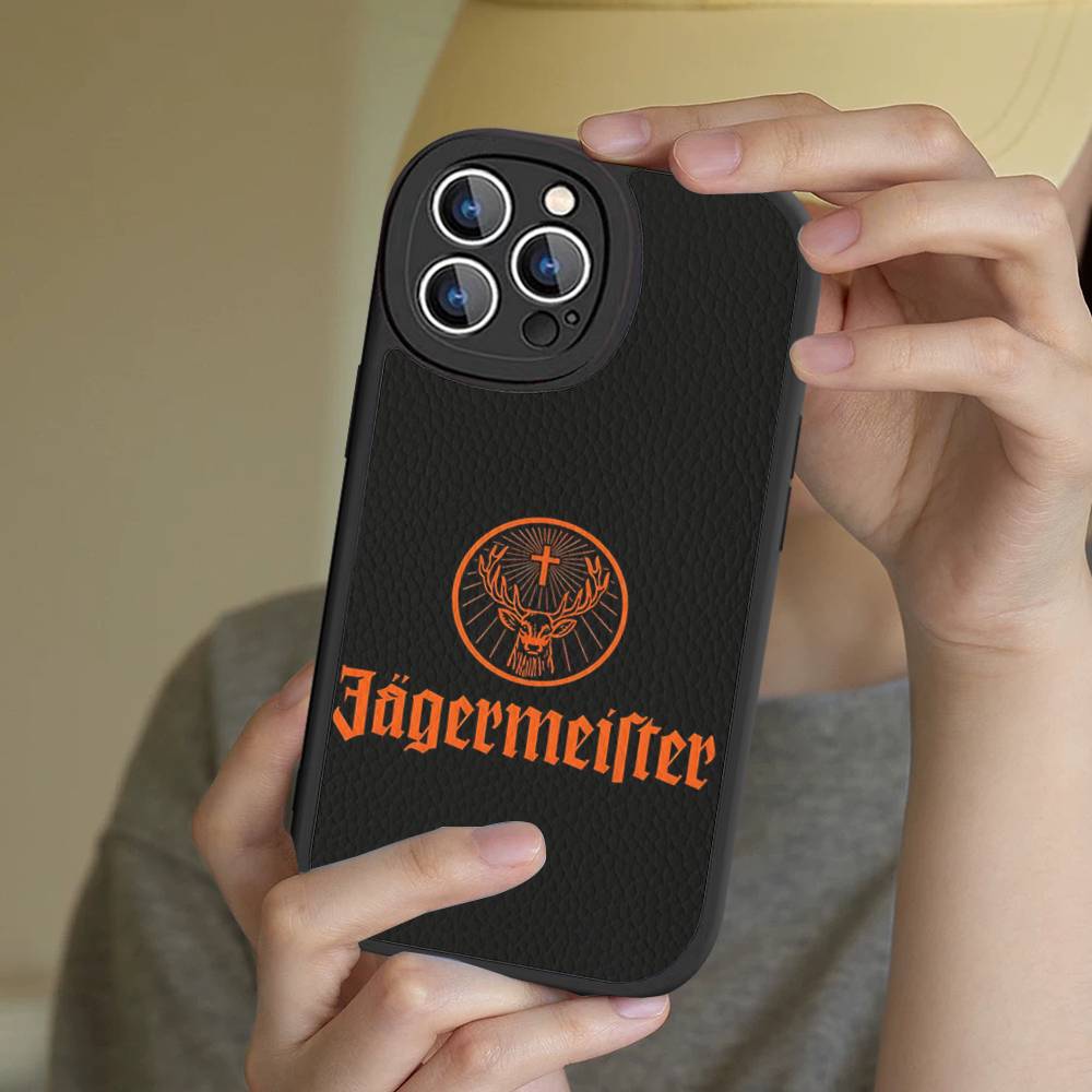 Горячий J-Jagermeisters Мягкий кожаный чехол для телефона для iPhone 13 15 Pro Max 12 Mini 11 14 16 Plus Чехлы