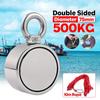 75 мм 500 кг 10 м Двусторонние рыболовные магниты Круглый крючок Спасательный магнит Держатель для оборудования для морской рыбалки с кольцом и веревкой