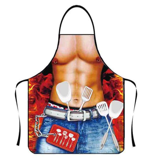 Funny Sleeveless Apron for Men Creative Cooking Apron with Adjustable Waist Ties White Elephant Gifts Holiday Aprons