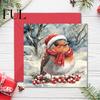 Watercolor Festive Note Cards 24Pcs Christmas Card Set with Envelopes, Hand Painted Animal Holiday Greeting Cards, Party Favor Highland Cow