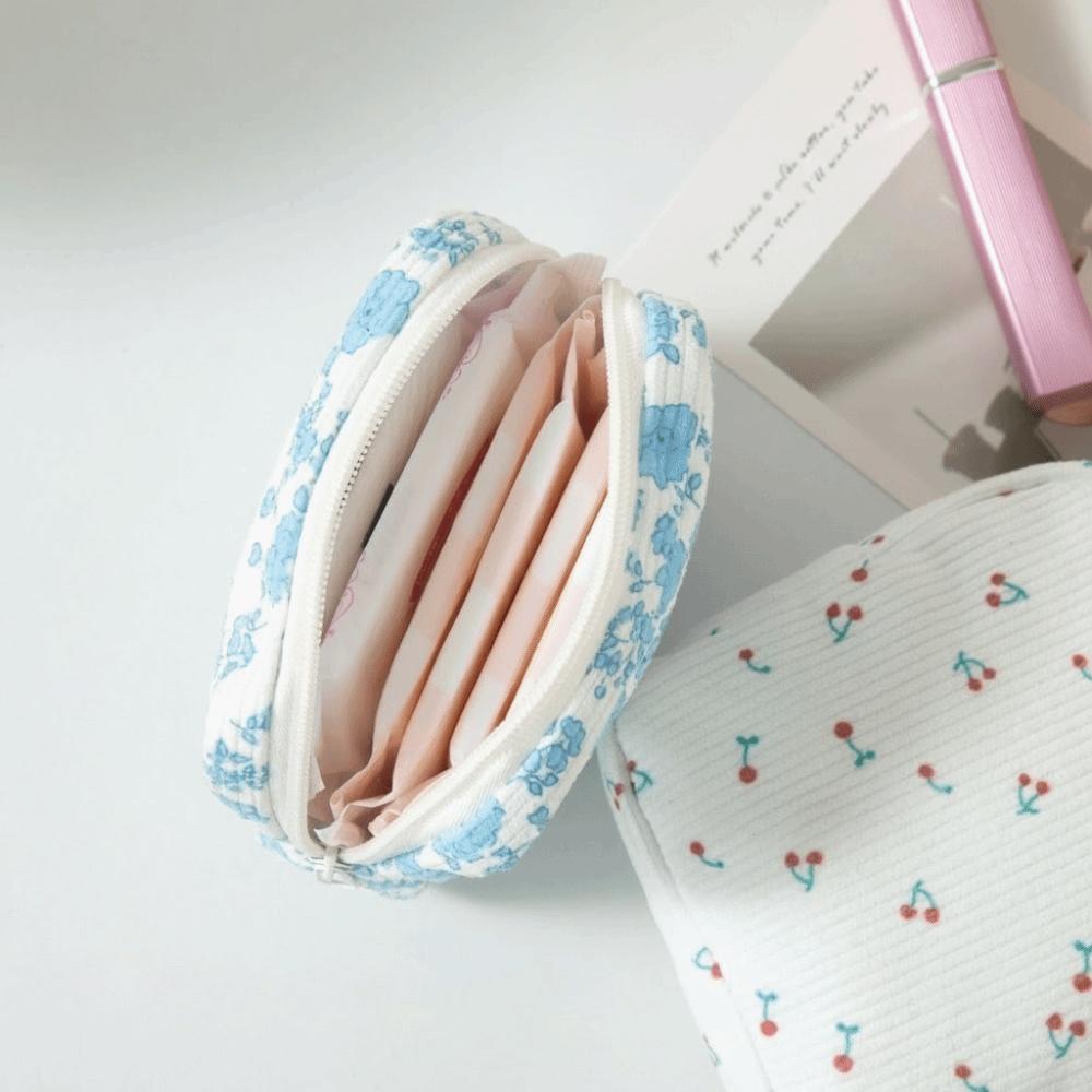Lipstick Storage Cosmetic Bag Square Shape Sanitary Napkin Storage Bag Fashion Makeup Bag