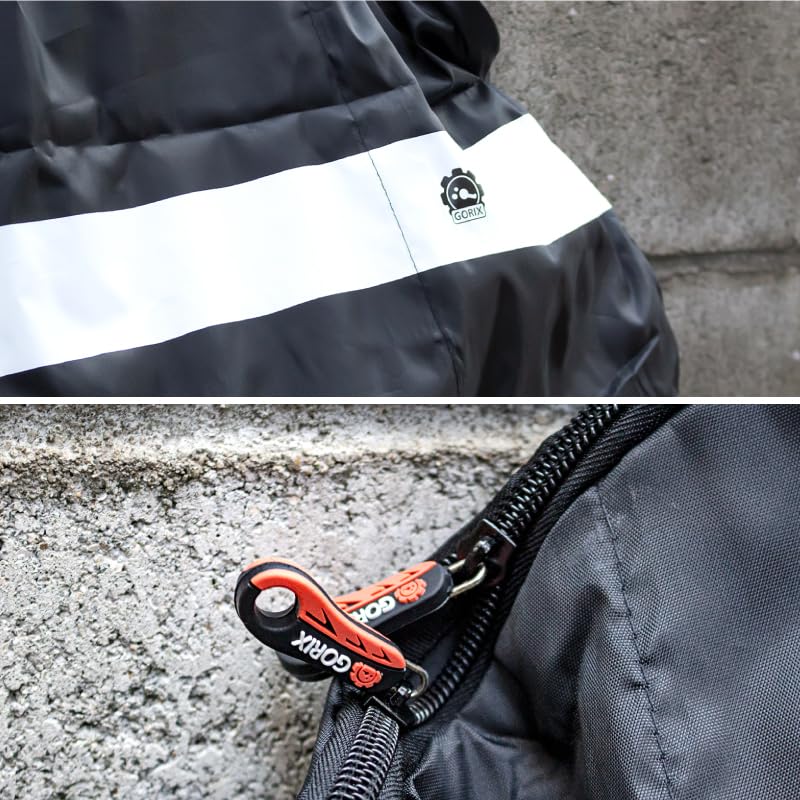 GORIX Wheel Bag for 2 Wheels (with Storage Bag) for Car Storage, Suitable for Bicycles, Road Bikes, Cross Bikes, and Mountain Bikes (White Line) (Ca5)