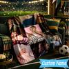 1PC Custom Name Artistic Ariana Throws Blanket Flannel Blankets for Couch Bed Gifts for Men Women Travel Picnic Christmas fan Gifts