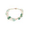 ZAVERI PEARLS Green Multistrand Beaded Ethnic Bracelet For Women-