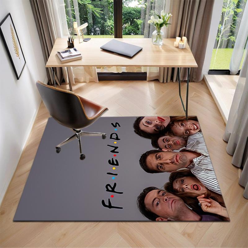 1Pc Friends theme Printed rectangle carpet, home door mat, outdoor travel protection carpet A6