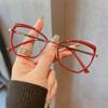 Anti-Blue Light Women Cat Eye Eyewear Luxury Metal Frame Oversized Optical Spectacle Eyeglasses Female Vintage Glasses