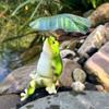 Creative Garden Frog Statue with Leaf Frog Ornament Decor Cartoon Frog Figurine  Yard Lawn