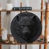 Декор для стен Wood Wolf, круглая деревянная вывеска с HD-печатью, устойчивая к погодным условиям, для подвешивания на дверь и украшения дома, для украшения стены входной двери церкви