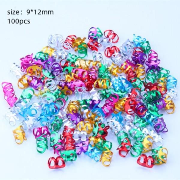 100/200 шт. серебряное золотое кольцо для волос для дредов, плетеные аксессуары для волос в стиле регги, аксессуары для волос в стиле хип-хоп, металлическая регулируемая пружина