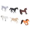 6pcs Horse Figurines Set Children Simulated Cute Funny Horse Figure Model Pretend Play Toy