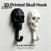Personalized Wall Pendant 2Pcs 3D Printed Skull Hook, Gothic Dark Mounted Hanger, Geometric Halloween Hanger Towel Key Hat Storage Hook for