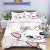3pcs Aristocats Marie Printed Bedding Set, Soft and Comfortable Quilt Cover for Bedroom, Guest Room (1 Duvet Cover + 2 Pillowcases, Pillow Core N