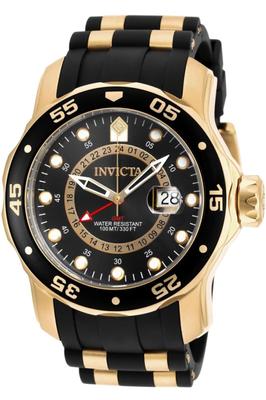 Pro Diver Quartz 48 мм корпус золото черный нержавеющая сталь полиуретановый ремешок черный циферблат 6991 [Invicta] мужские [Товар]