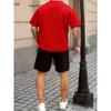 Men Summer High Street Tracksuit Colorful Graffiti Bear Print Short Sleeve T-Shirt Shorts Casual Sports Outfit