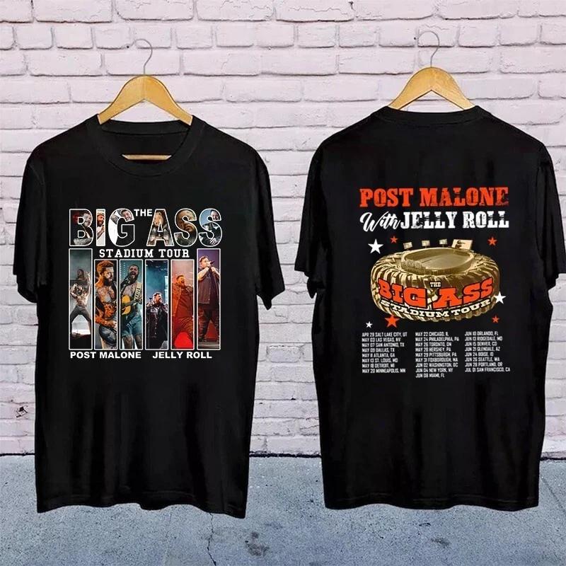 Футболка POST MALONE, Футболка The Big Ass Stadium Tour 2025, Футболка рэпера Jelly Roll