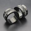 Модное титановое стальное черное вращающееся простое мужское кольцо из нержавеющей стали цифровое шестеренчатое указательное кольцо горячая распродажа