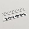 TQ0113D Chrome Metal Car Sticker TURBO DIESEL Logo Emblem Rear Trunk Fender Badge Decal For Isuzu Kia Hyundai Toyota Ford Accessories