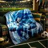 Blue Hedgehog In Action Throws Blanket Flannel Blankets Plush for Couch Bed Gifts for Men Women Travel picnic blanket Christmas fan gifts