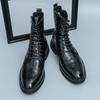 Мужская обувь большого размера новые кожаные туфли ботинки модные кожаные ботинки с высоким верхом тренд внешней торговли деловая одежда ботинки Мартина короткие ботинки