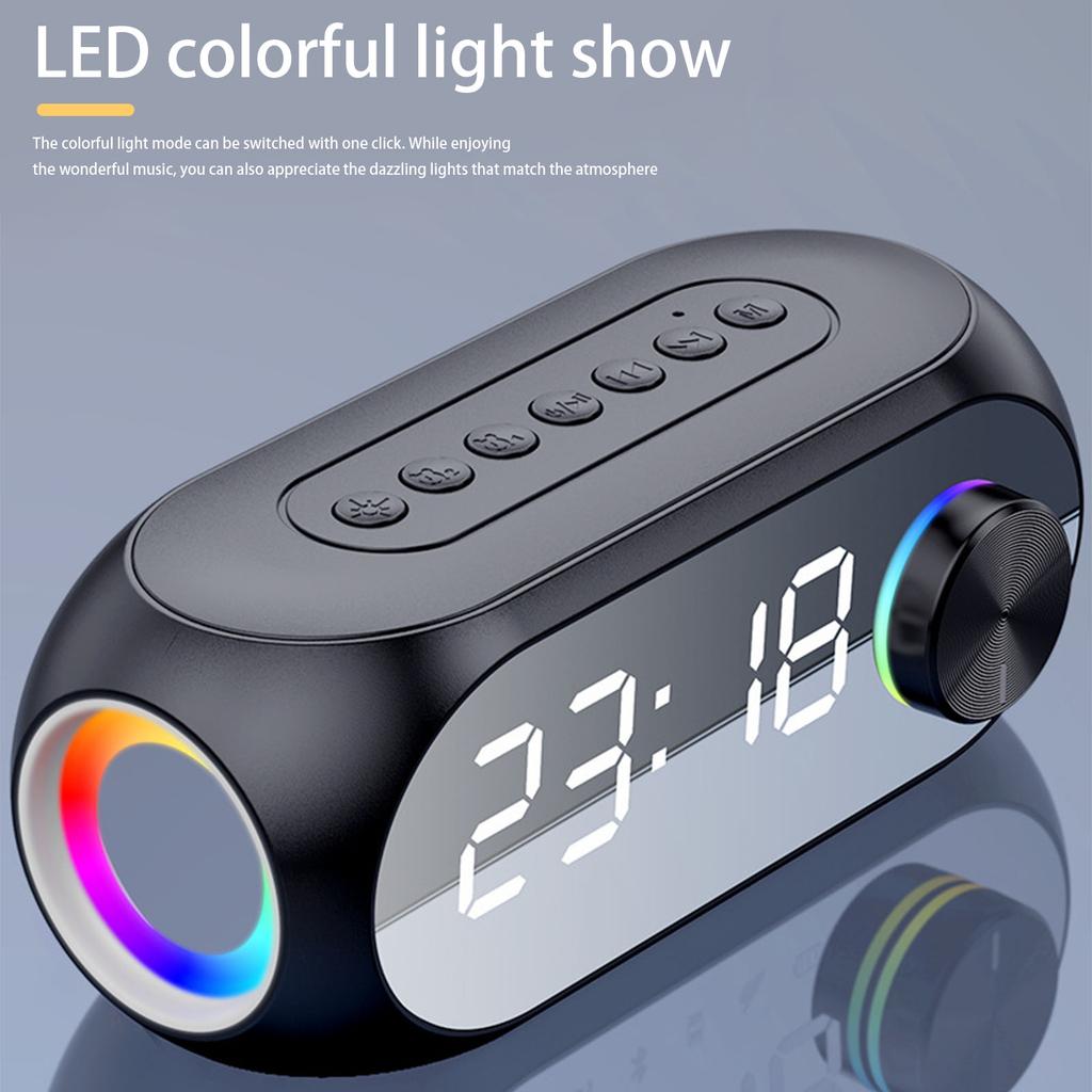 Беспроводной RGB Портативный Bluetooth-динамик с Будильником Радио FM Музыкальный Плеер Интерфейс TYPE-C BT Динамик для Домашней Вечеринки Подарок