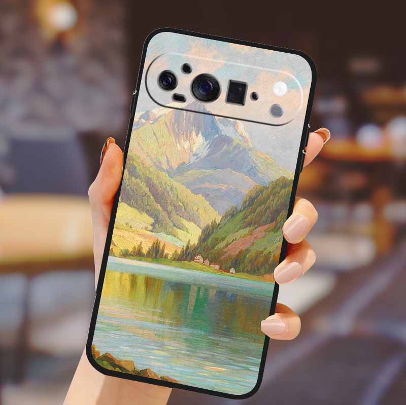 Для Google Pixel 10 Pro XL Чехол Силиконовый ТПУ Чехол для Телефона для Pixel10 Pro XL Цветы Подарок Пара Черный Задняя Сторона Мягкий Защитный Чехлы
