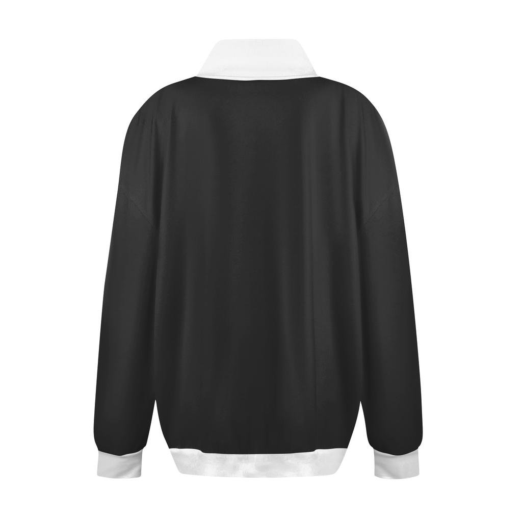 Женская мода с длинным рукавом и цветными блоками, свободная водолазка с разрезом и половиной водолазки, топ