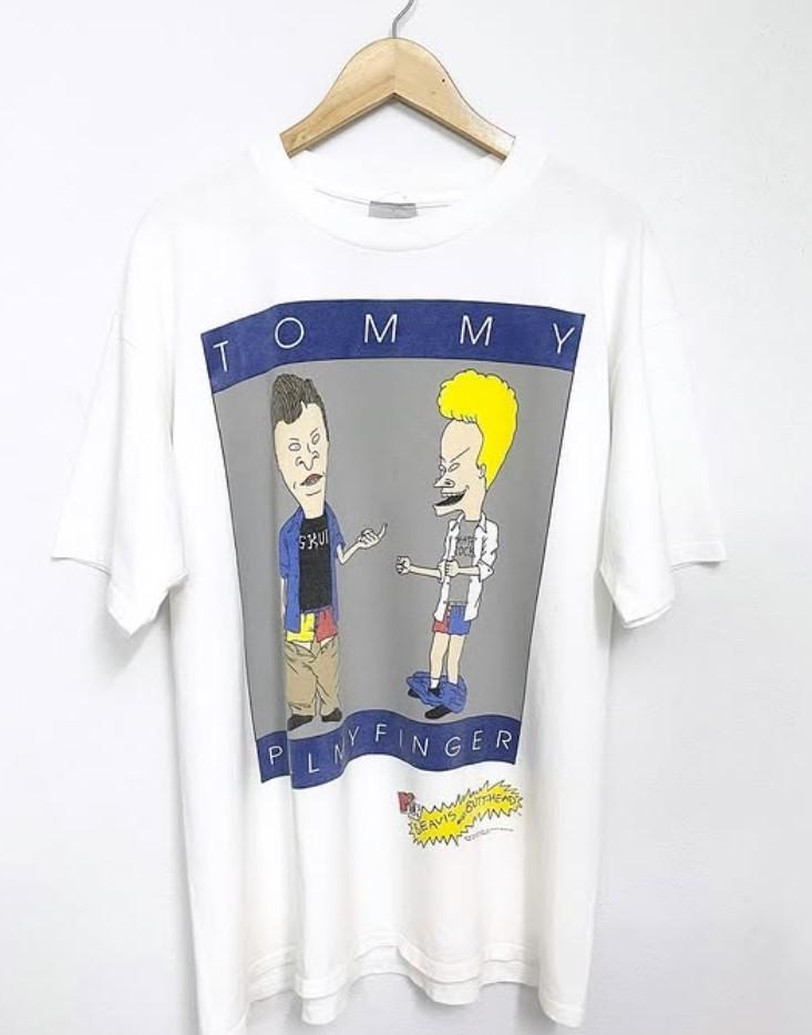 Винтажная футболка Beavis and Butthead tommy pullmyfinger 1995 смешная Размер S-4XL Унисекс