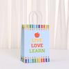 12/30 шт. Бумажные сумки-тоут StoBag Back to School, перерабатываемые подарочные пакеты для класса, вечеринки учителя, угощений, конфет, печенья