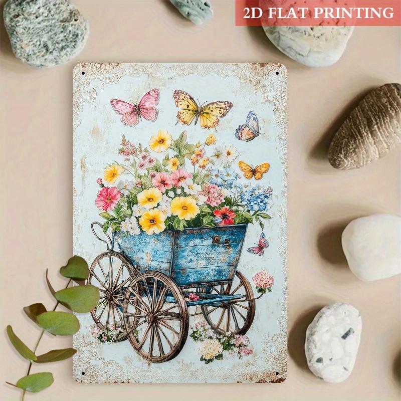 D Flat Retro Iron Metal Signage Find Happiness in Life Wall Decoration Home Decoration Room Decoration Inspiring Motiv