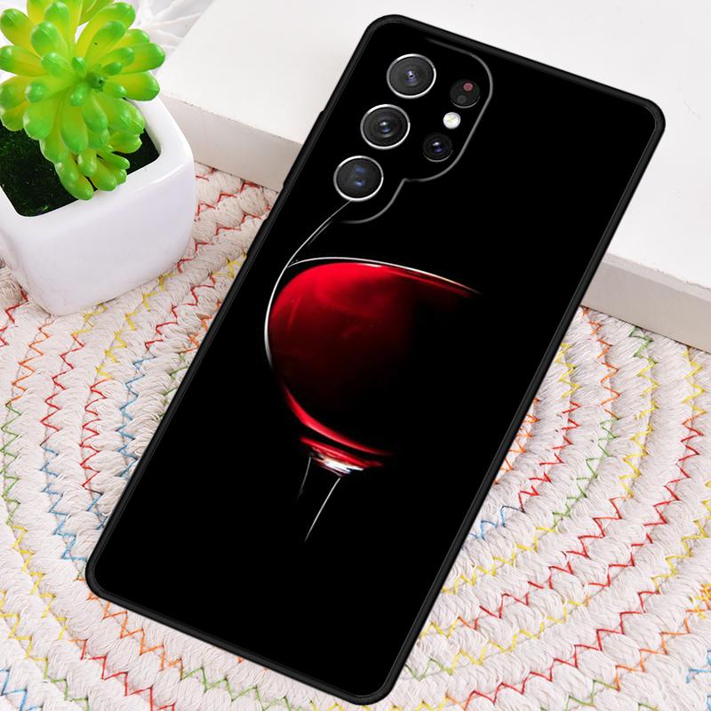 Чехол для телефона из ТПУ с рисунком бокала красного вина для Samsung Galaxy note 10 pro S26 S25 S24 S23 S22 Ultra Plus S21 FE S20 Ударопрочный чехол