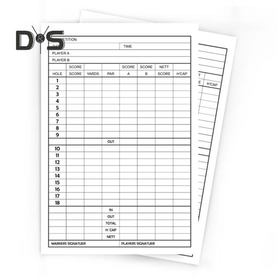 10 шт. листов для подсчета очков в гольфе, мелованная бумага, карточки для подсчета очков, необходимый инструмент для ведения счета в гольфе и отслеживания статистики