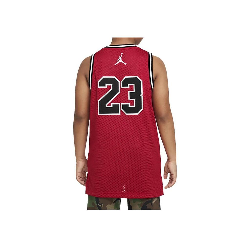 Jordan NBA Kids Letter Pattern Printed Breathable Mesh Basketball Jersey Kids Jersey Red DO1968-687