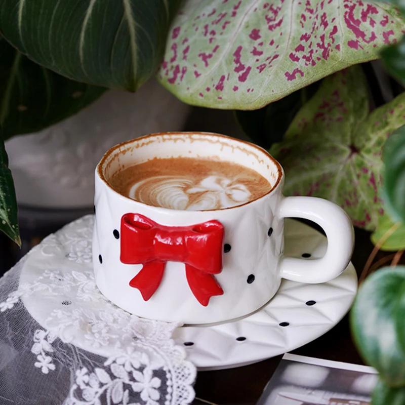 Милые изысканные керамические кофейные чашки для офиса, для послеобеденного чая, кофейная чашка для дома, для завтрака, молочные кружки, парная кружка