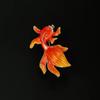 Elegant Enamel Koi Brooch - High-End Goldfish Pin for Women