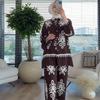 2024 Autumn Women's Casual Fashion Print Two-Piece Set: Loose Top & Long Pants