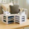 PVC Table File Rack Large Capacity Desk Top Shelf Practical Multi-layer File Storage Rack Office