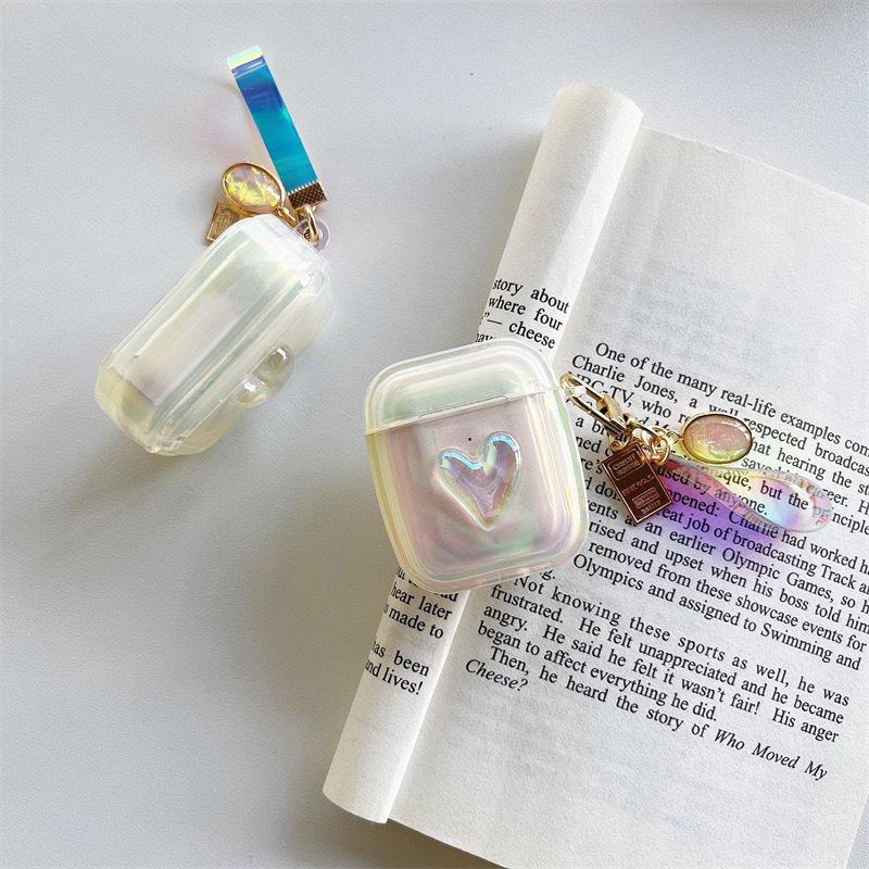 Подходит для Airpods 1 / 2 / 3 Поколения Airpods Pro Силиконовый Прозрачный Лазерный Bluetooth Защитный Чехол Ремешок Чехол для Наушников