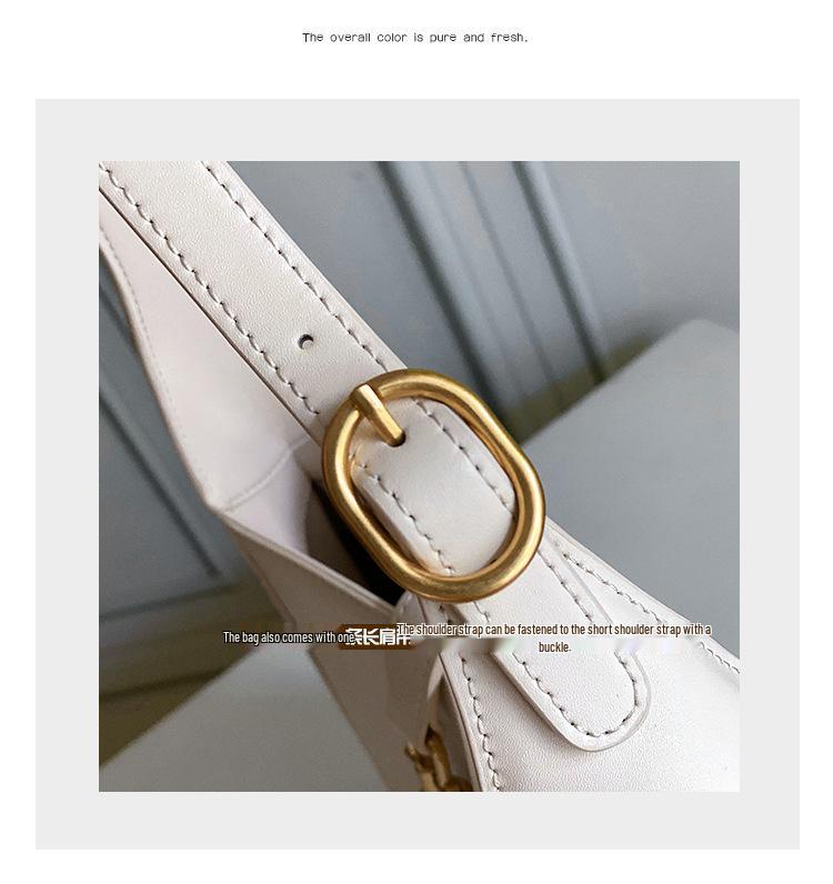 2025 Новый стиль Женская сумка на плечо из натуральной коровьей кожи - Повседневная, Простая, Стильная сумочка с замком.