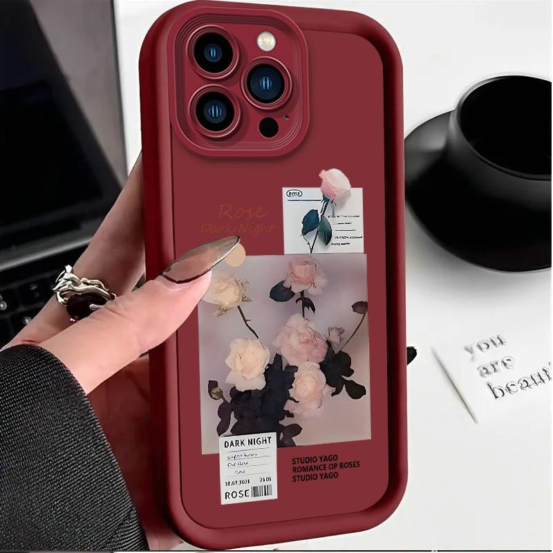 Модный чехол с принтом розовой розы, гибкий, мягкий, силиконовый, TPU, чехол на всю заднюю панель для Realme