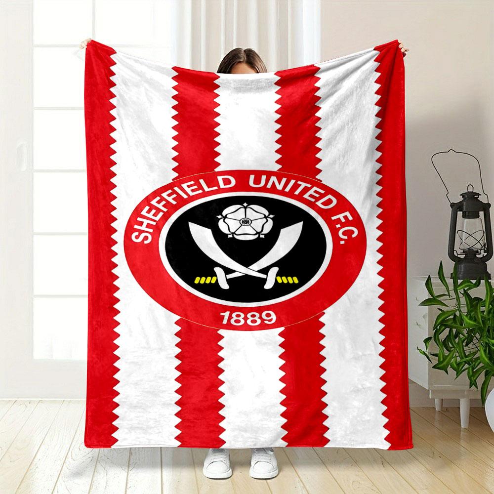 Sheffield United FC Logo Blanket Design print blanket soft and cozy perfect for the living room bed sofa or a nap,gift