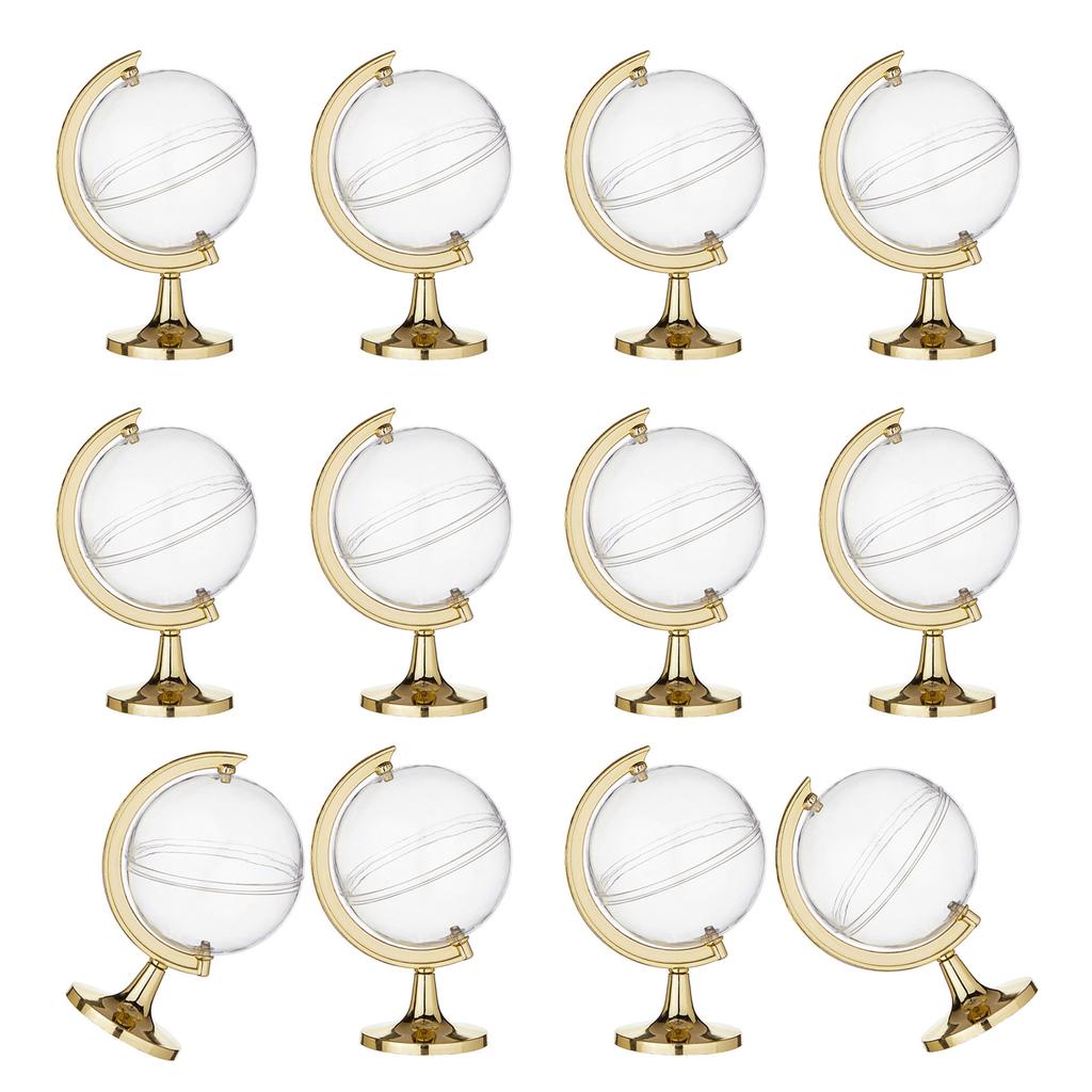 12pcs Miniature Globe Candy Containers Eye Catching Mini Globe Candy Jars Suitable For Parties And Home Decoration