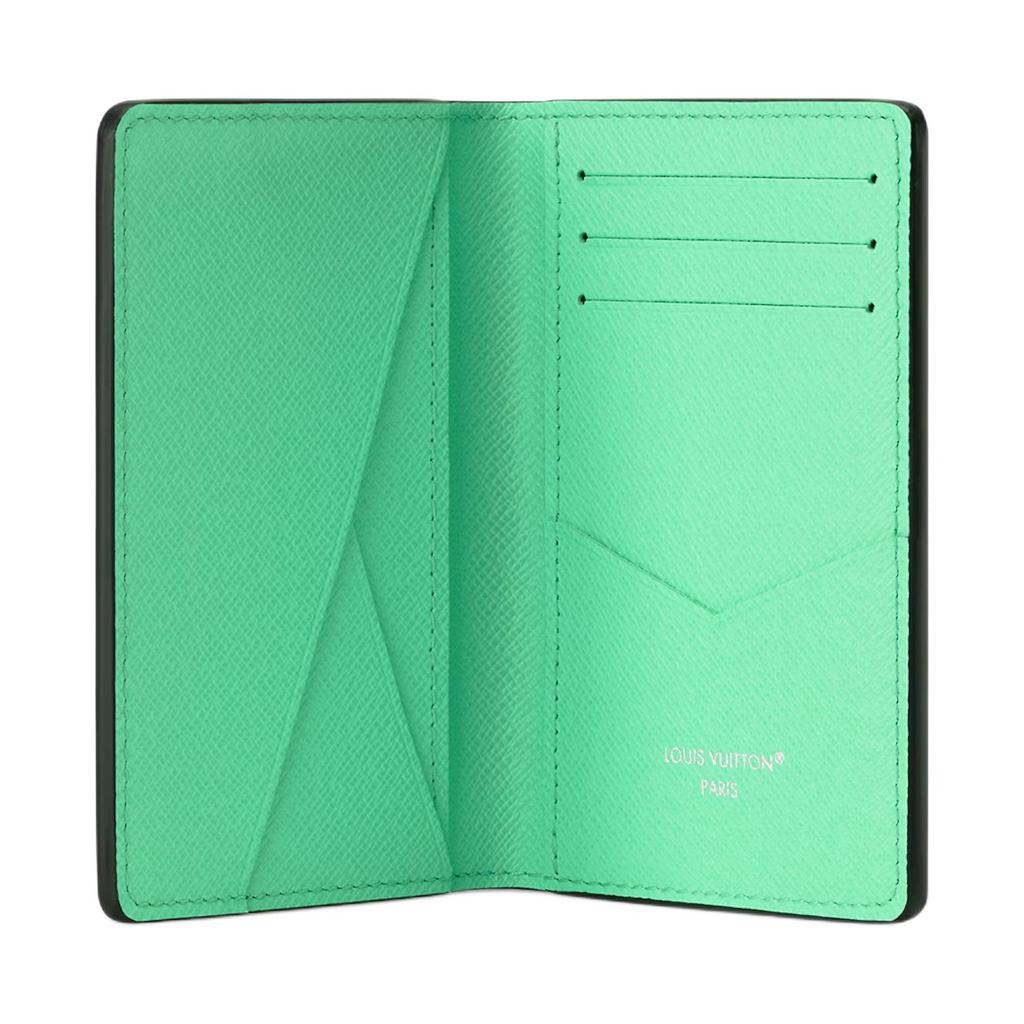 Louis Vuitton Pocket Organizer Monogram Coated Canvas Wallet Women Wallet Mint-Green M27652