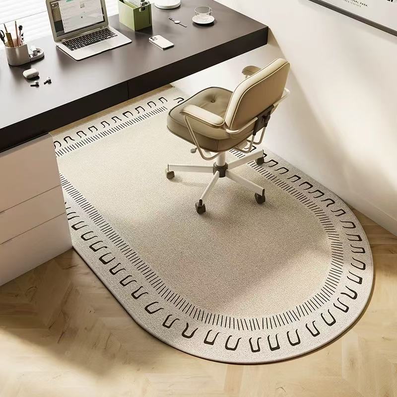 Arched Carpet Study Bedroom Swivel Chair Desk Anti-Slip Wear-Resistant Floor Mat Light Luxury High-End Home Decoration