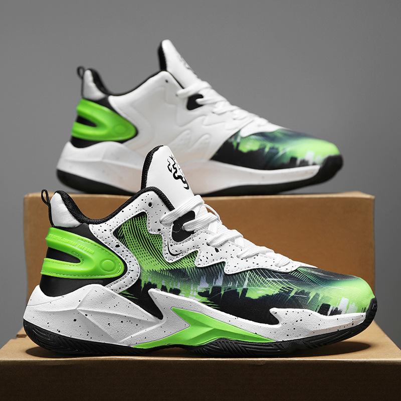 Большие размеры модной повседневной мужской обуви Новые детские модные кроссовки Подростковые кроссовки Мужские спортивные баскетбольные кроссовки