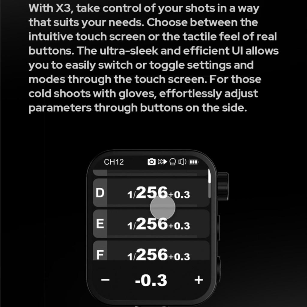 Авторизованный беспроводной триггер вспышки Godox Touch Screen TTL для Sony Wireless High Speed OLED Screen Регулируемая яркость Знак технического соответствия