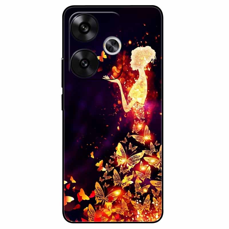 Для Xiaomi Poco F6 6.67" Чехол Силиконовый Цветной Мягкий Черный Чехлы для Телефона Для Xiaomi Poco F6 Pro 5G Чехол Redmi Turbo 3 Чехлы
